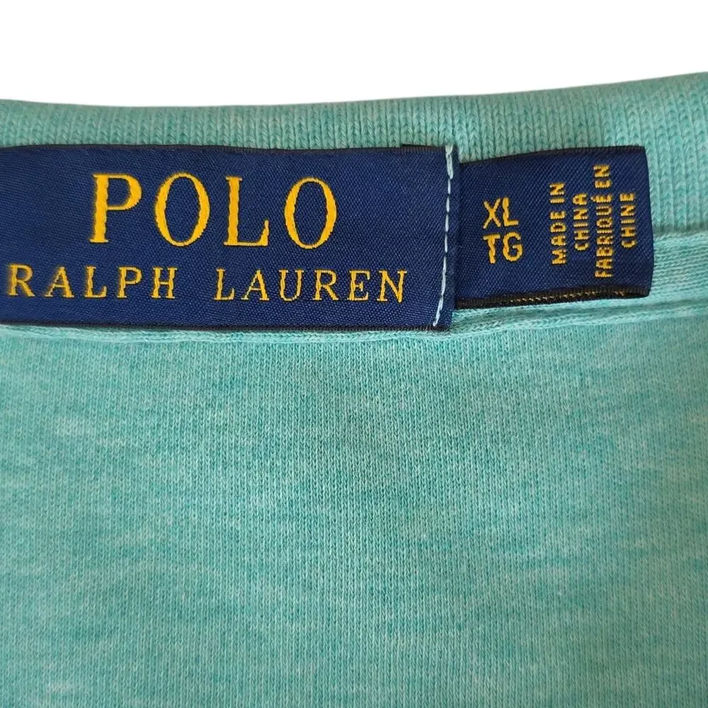 Ralph Lauren Mens Polo Sz XL Green Logo Pony Preppy 100% Cotton Old Money Shirt